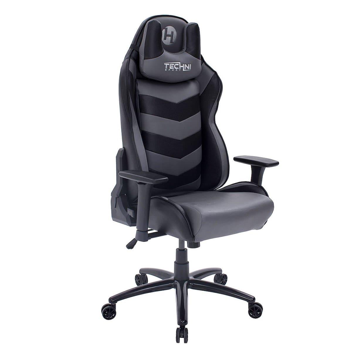 Techni Sport TS-61 Gray Ergonomic High Back Racer Style Video Gaming Chair RTA-TS61-GRY-BK #color_gray