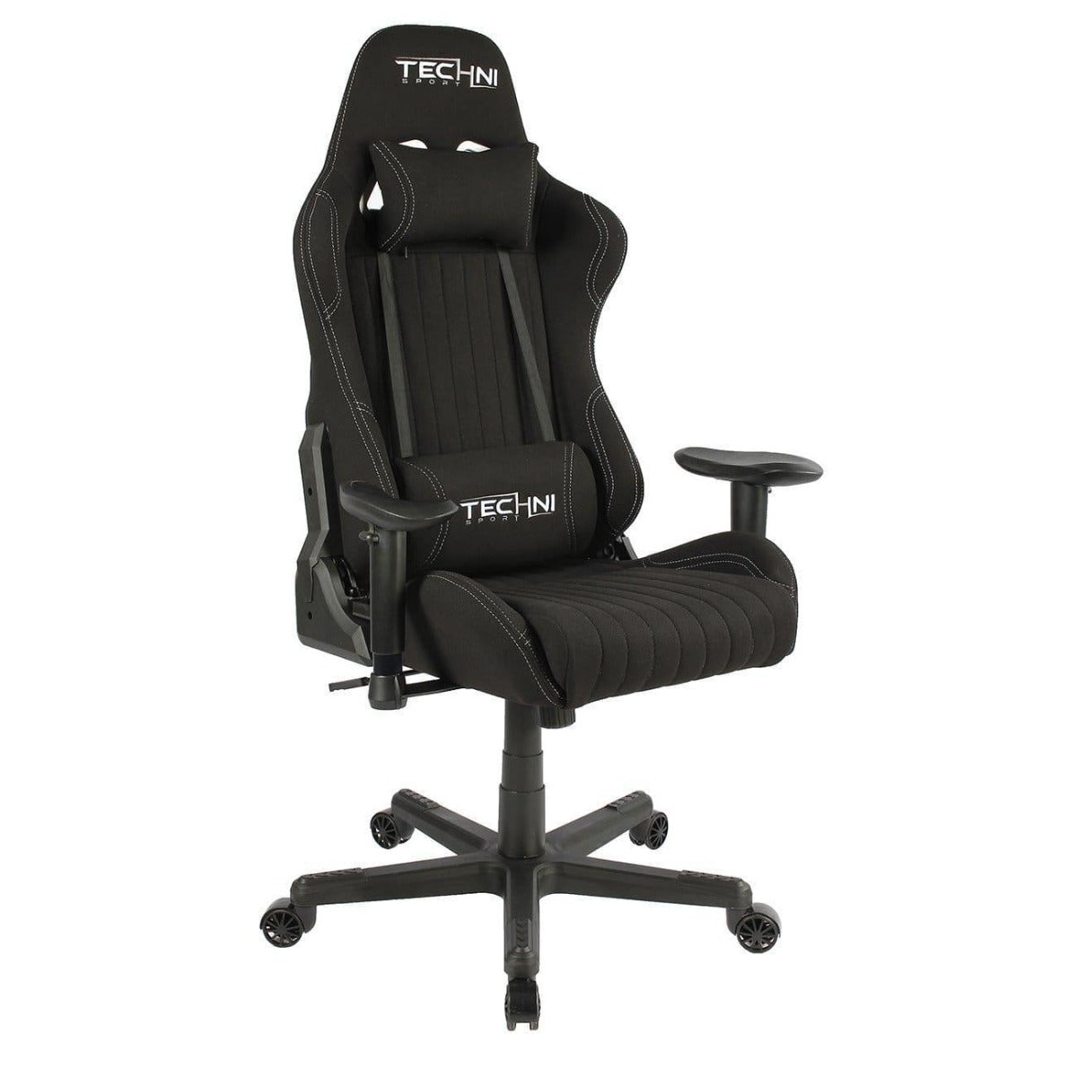 Techni Sport TS-F44 Black Fabric Ergonomic High Back Racer Style PC Gaming Chair RTA-TSF44-BK