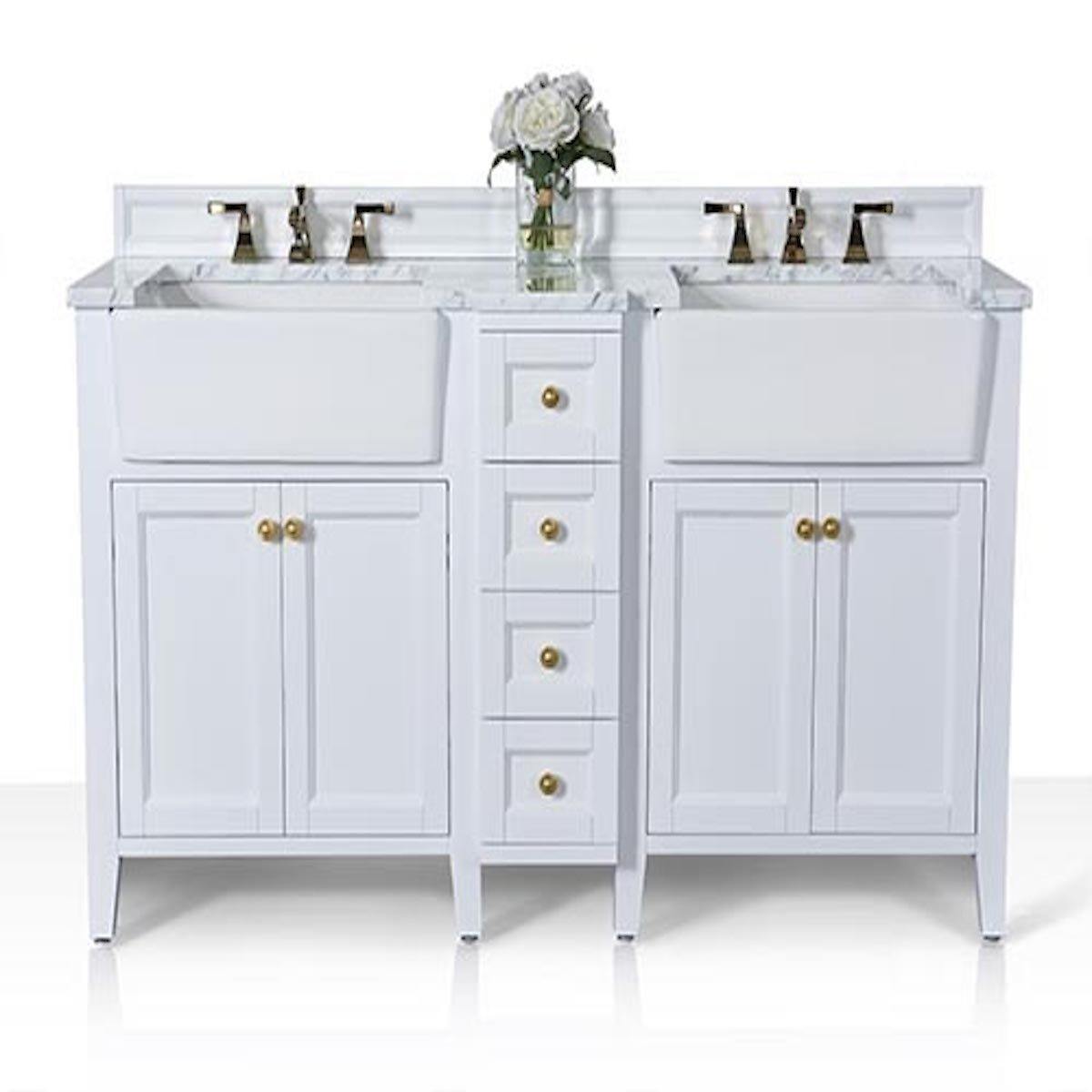 Ancerre Designs Adeline 60 Inch White Double Vanity #finish_white