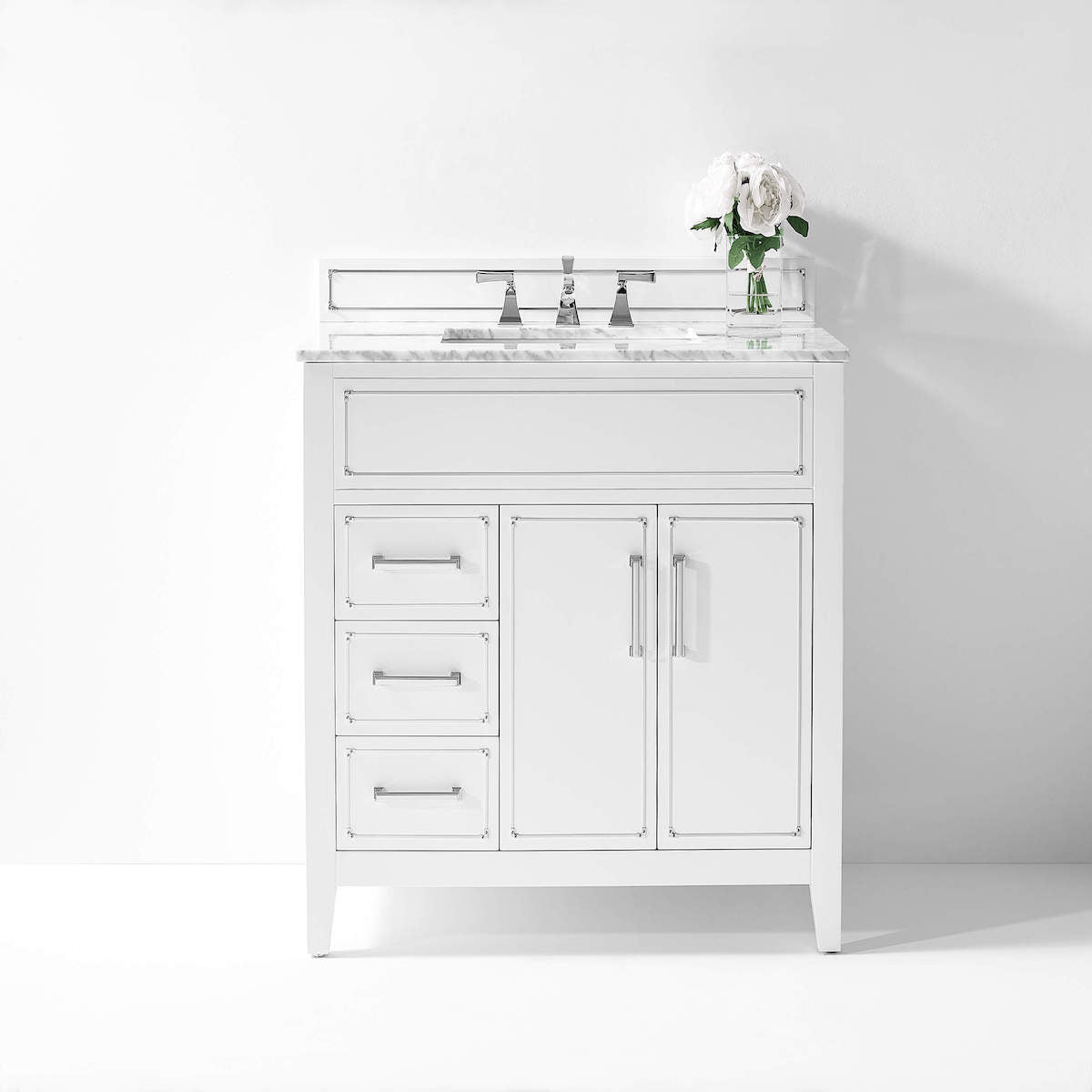 Ancerre Designs White Aspen 36” Single Vanity VTS-ASPEN-36-W-CW