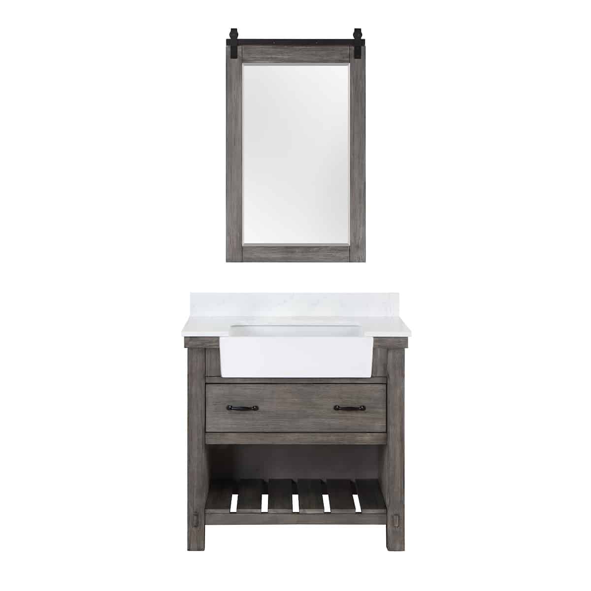 Vinnova-Villareal-36-Inch-Freestanding-Single-Bath-Vanity-in-Classical-Grey-with-Composite-Stone-Top-in-White-with-White-Farmhouse-Basin-With-Mirror-701636-CR-GW