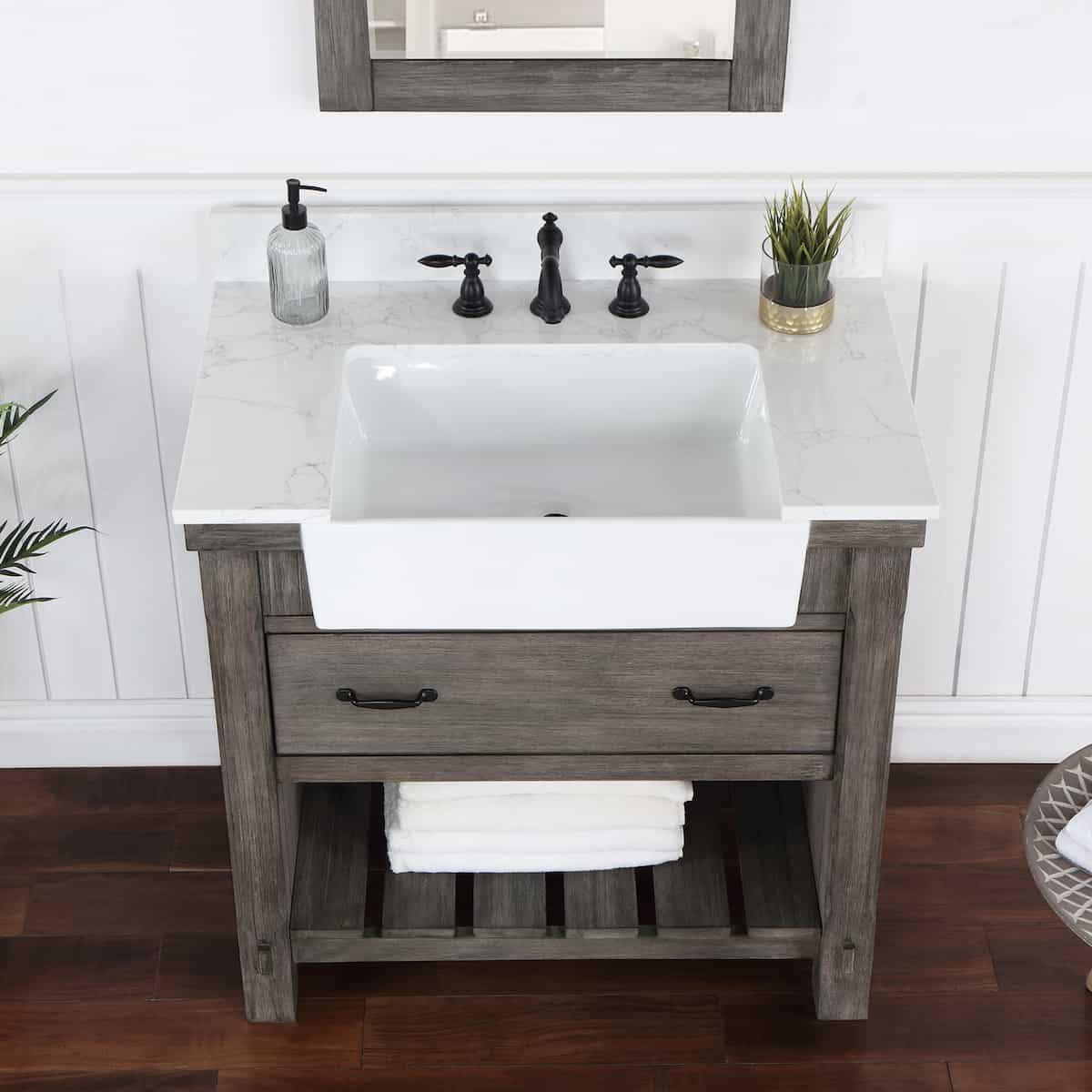 Vinnova-Villareal-36-Inch-Freestanding-Single-Bath-Vanity-in-Classical-Grey-with-Composite-Stone-Top-in-White-with-White-Farmhouse-Basin-With-Mirror-Sink-701636-CR-GW