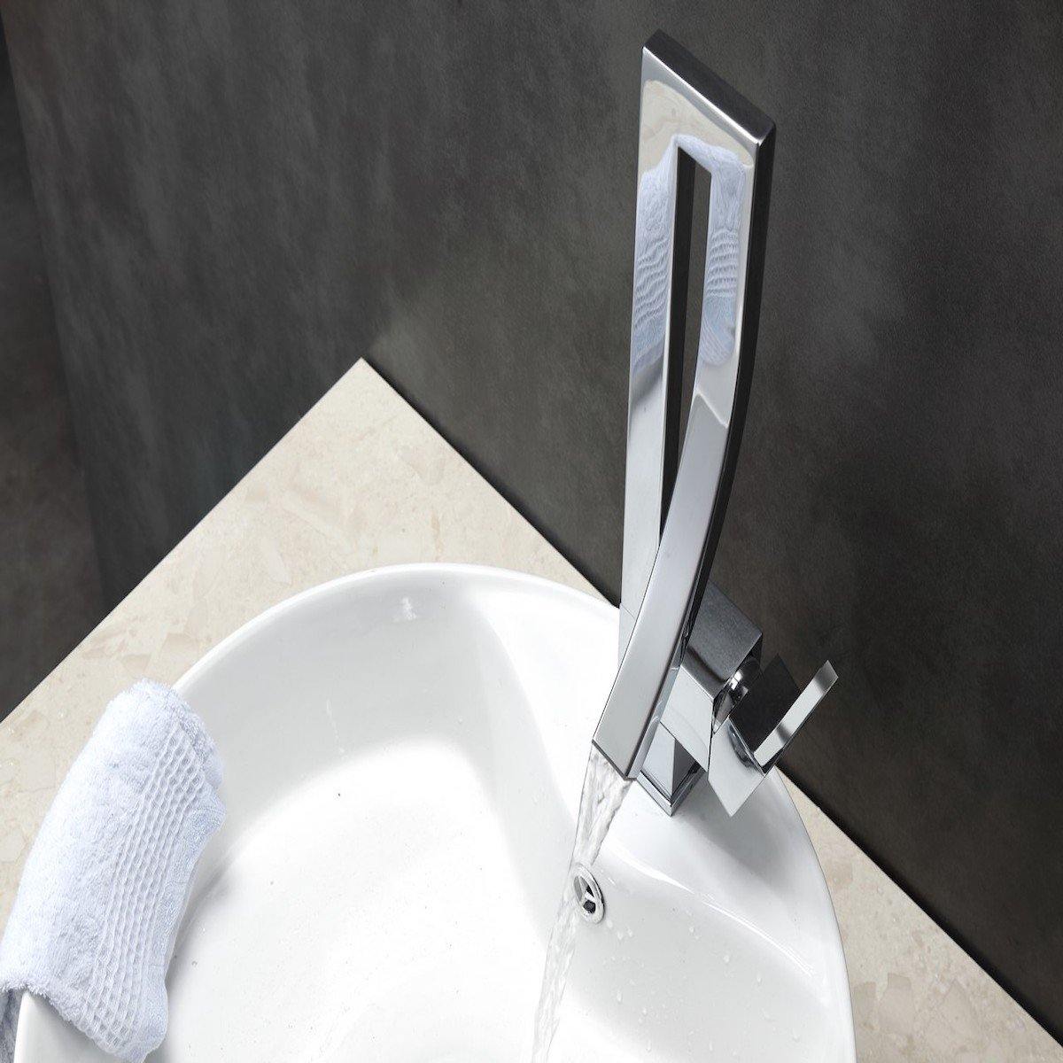 KubeBath Aqua Elegance Single Lever Wide Spread Faucet - Chrome AFB001