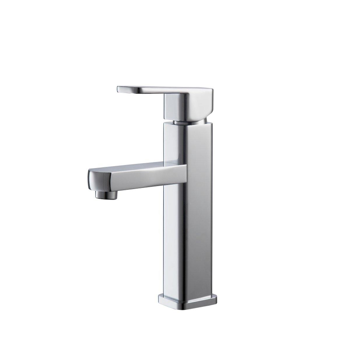 KubeBath Aqua Soho Single Hole Mount Bathroom Vanity Faucet - Chrome AFB038