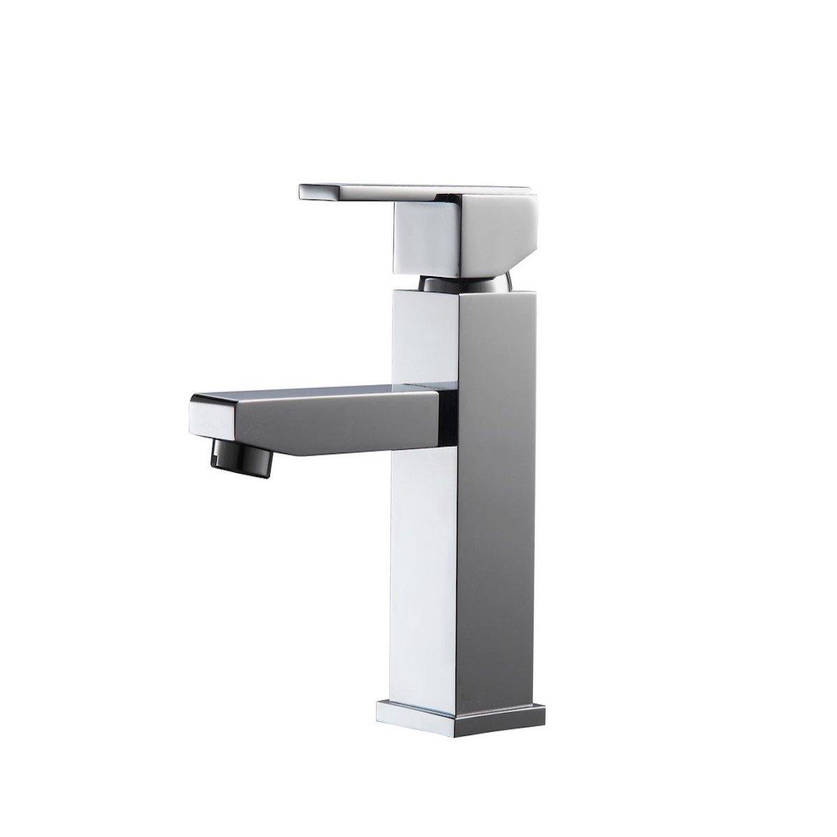 KubeBath Aqua Piazza Single Lever Bathroom Vanity Faucet - Chrome AFB041