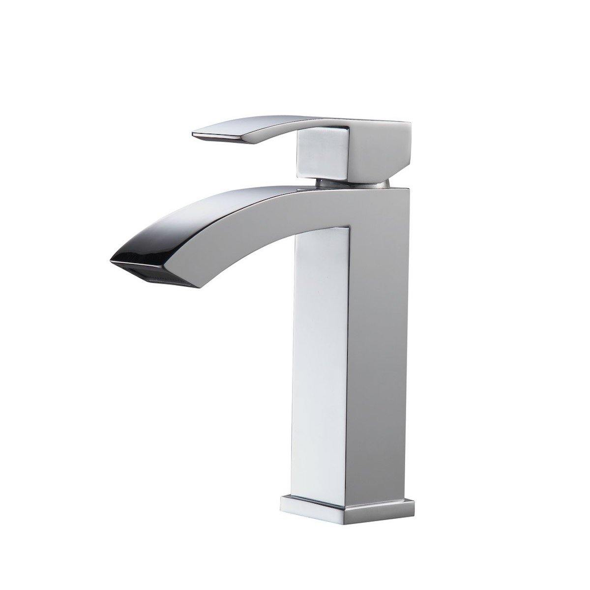 KubeBath Aqua Blazo Single Lever Wide Spread Bathroom Vanity Faucet - Chrome AFB053