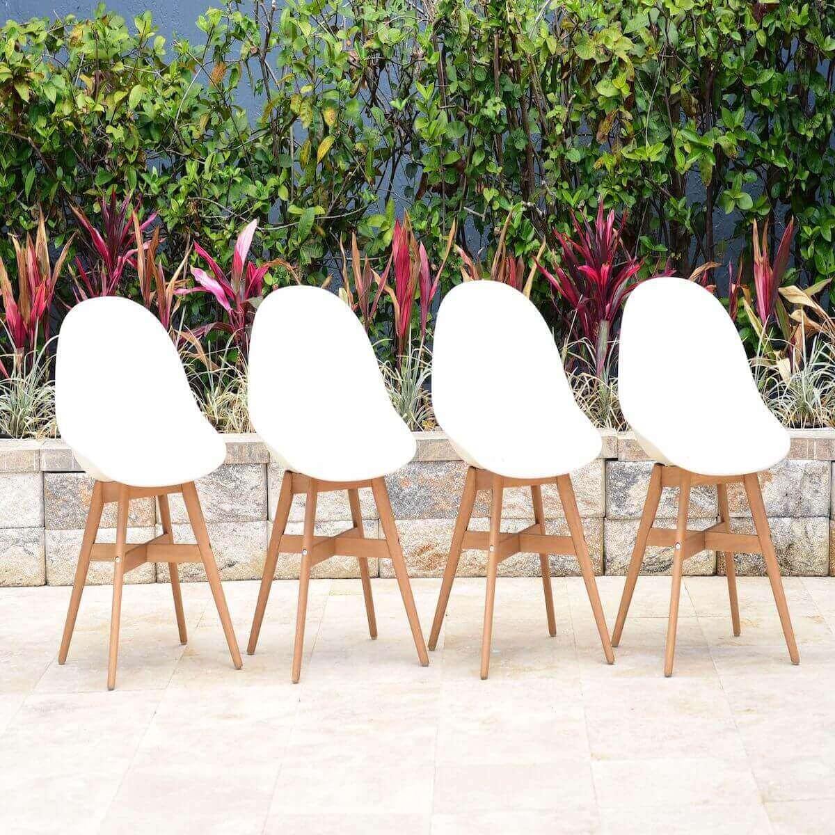 International Home Miami Amazonia 9 Piece Rectangular Patio Dining Set ALA_8LAUSWHT_DK Chairs
