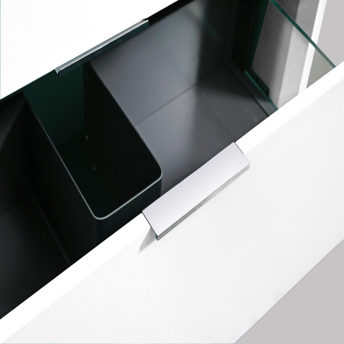 KubeBath Nudo 24” Gloss White Modern Bathroom Single Vanity Inside NUDO24-GW #finish_gloss white