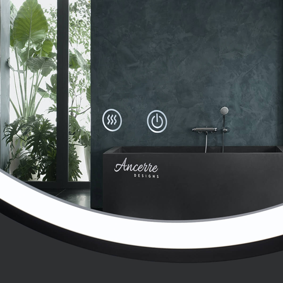 Ancerre Designs 30" LED Cirque Mirror LEDM-CIRQUE-30-B Control Panel