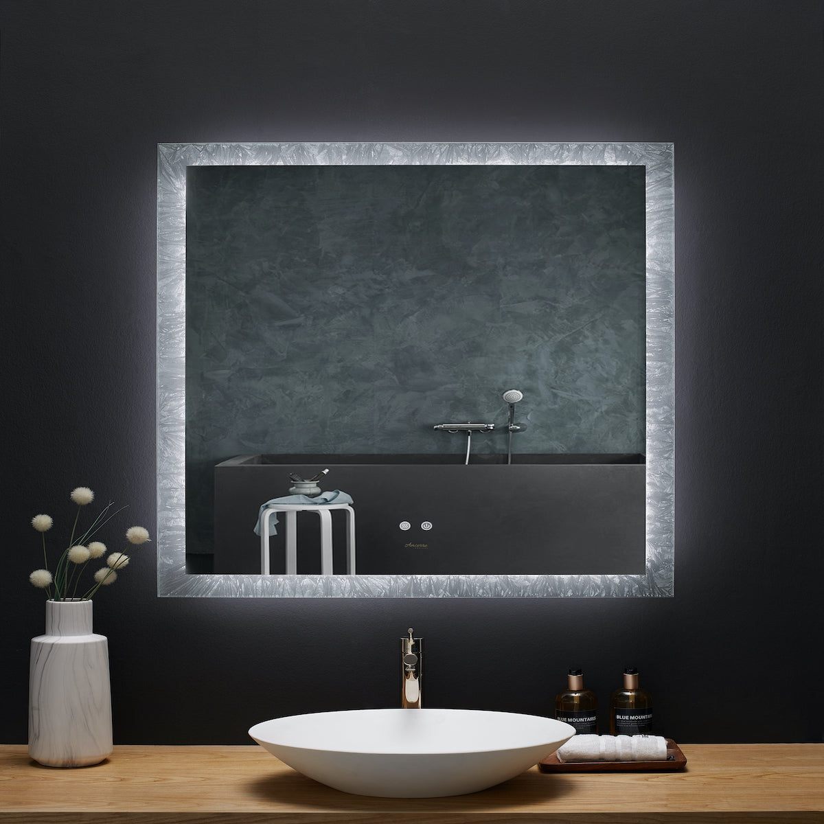 Ancerre Designs 30" LED Frysta Mirror LEDM-FRYSTA-30 Dimmed