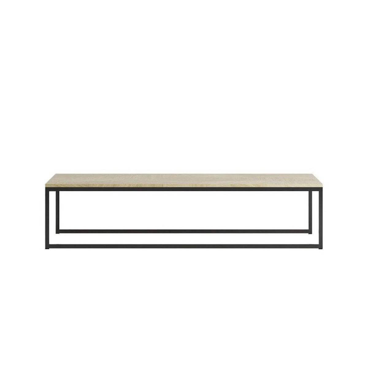 Manhattan Comfort Celine 53.14 Inch Coffee Table with Steel Legs in Mosaic Wood 255351 #color_mosaic wood