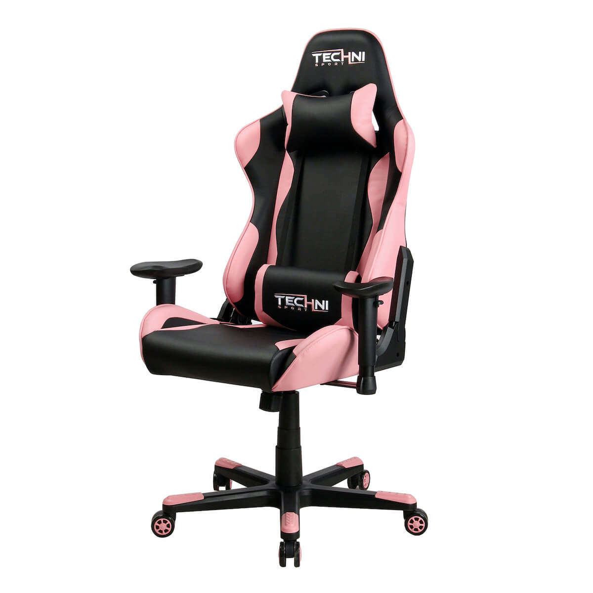 Techni Sport TS-4300 Pink Ergonomic High Back Racer Style PC Gaming Chair RTA-TS43-PNK Angle