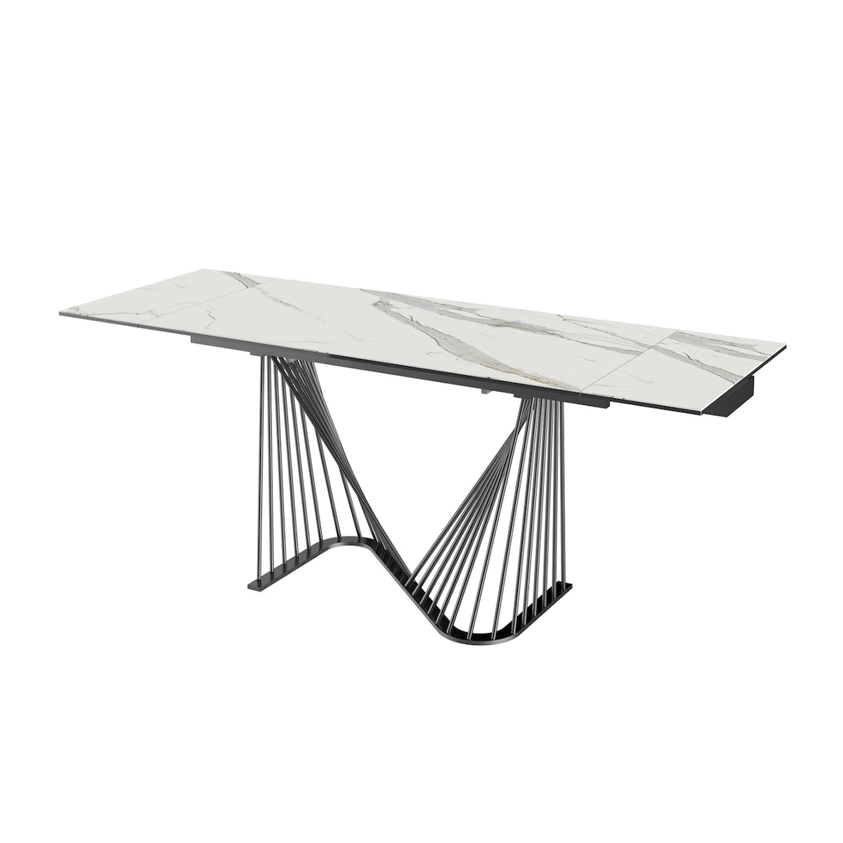 Whiteline Modern Living Roma Extendable Dining Table DT1633E-WHT