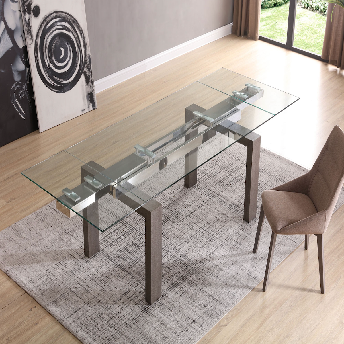 Whiteline Modern Living Davy Extendable Dining Table DT1256-WLT
