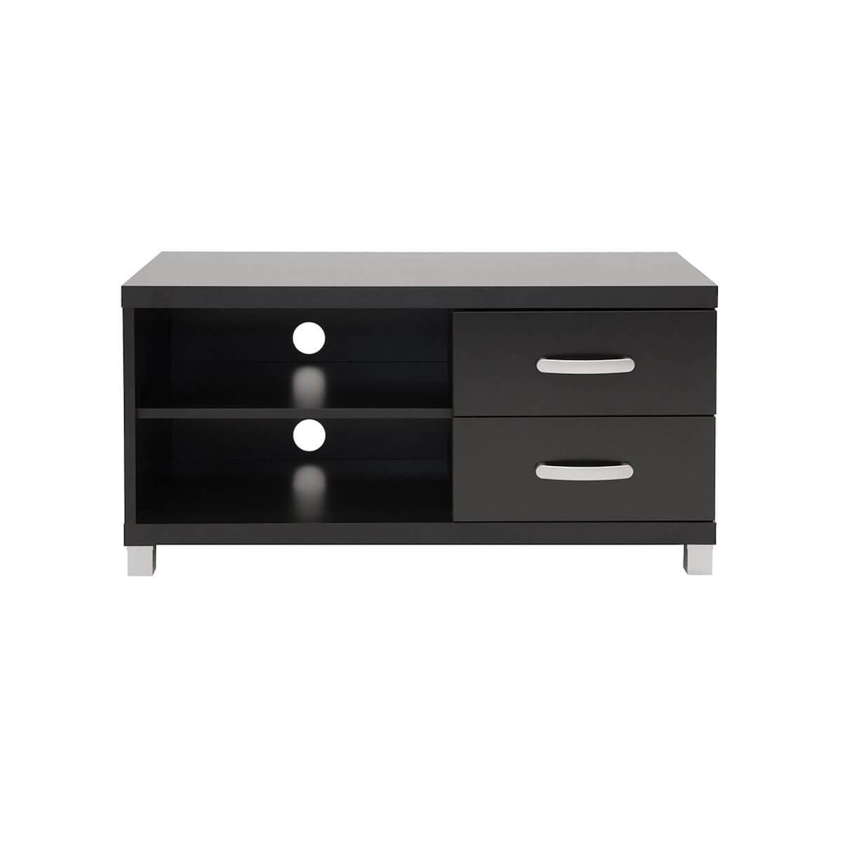 Techni Mobili Black Modern TV Stand with Storage for TVs Up To 40" RTA-8896-BK