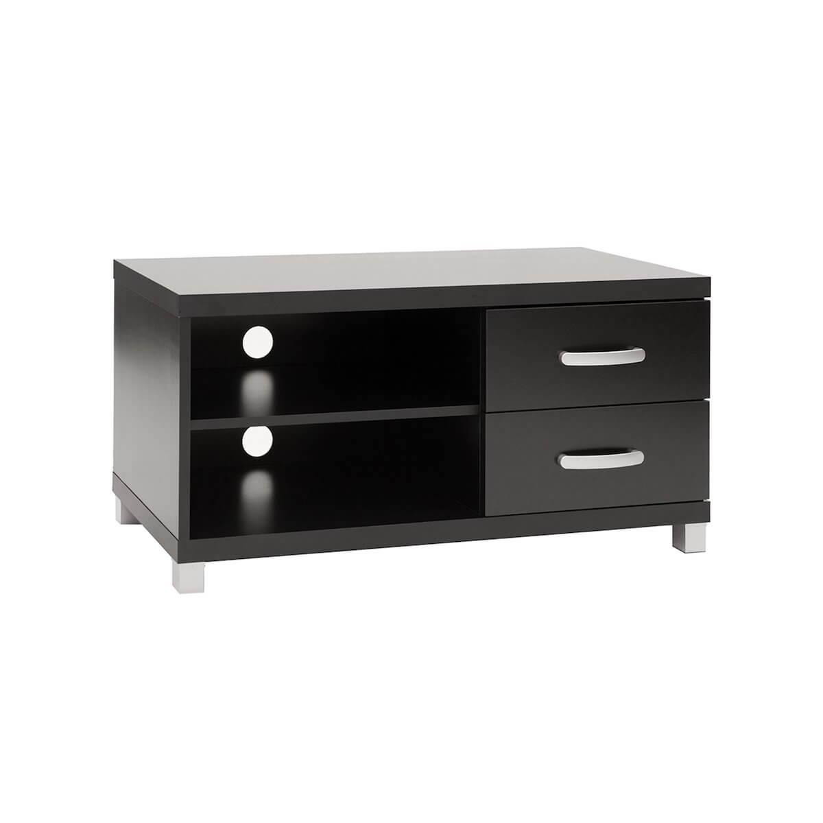 Techni Mobili Black Modern TV Stand with Storage for TVs Up To 40" RTA-8896-BK