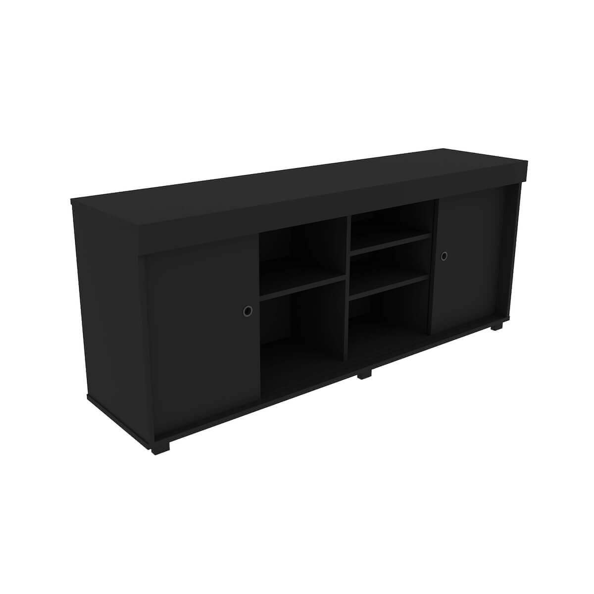 Techni Mobili Black TV Stand with Storage for TVs Up to 60" Side RTA-9500TV-BK #color_black