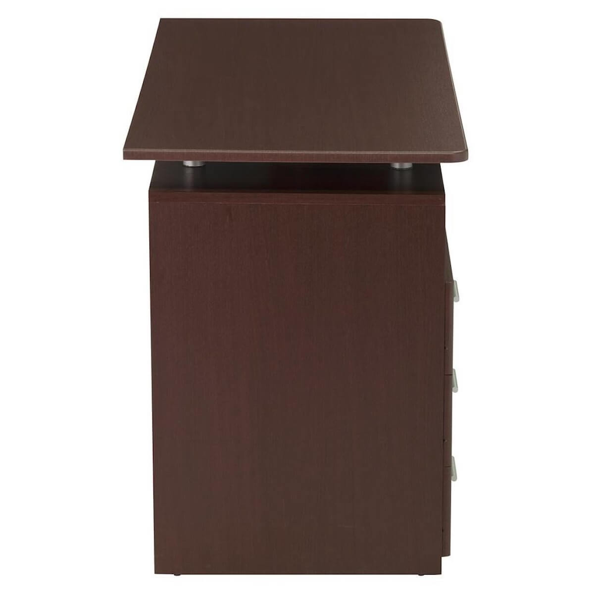 Techni Mobili Chocolate Computer Desk with Ample Storage RTA-3520-CH36 Left Side #color_chocolate