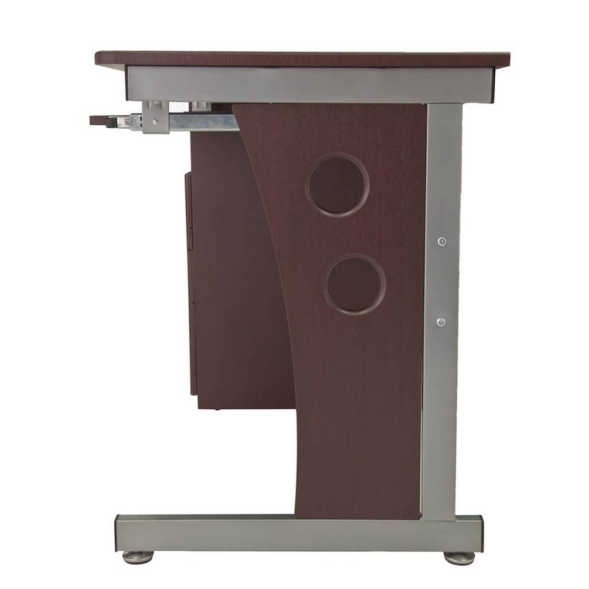 Techni Mobili Chocolate Computer Desk with Ample Storage RTA-3520-CH36 Right Side #color_chocolate