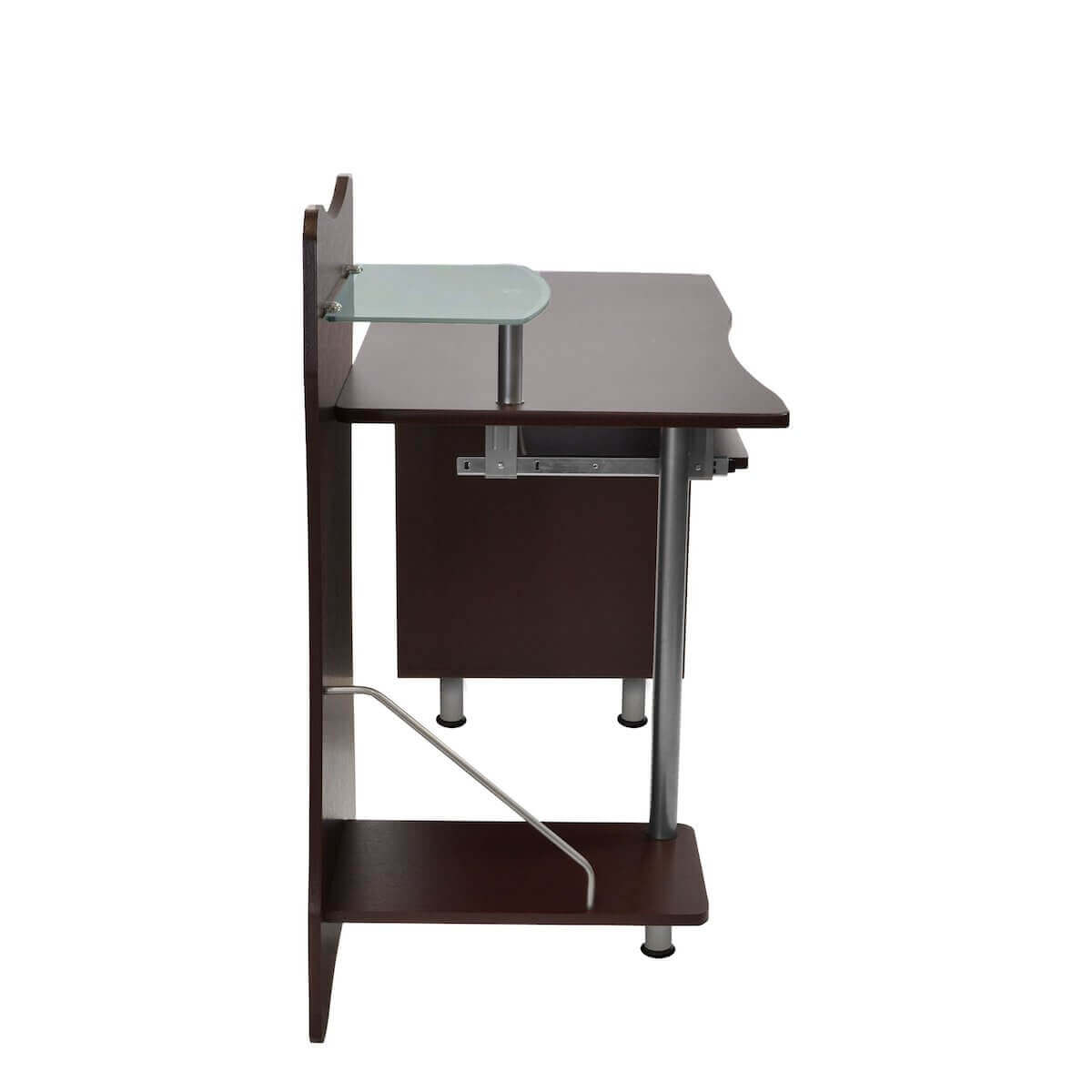 Techni Mobili Chocolate Stylish Computer Desk with Storage RTA-325-CH36 Side