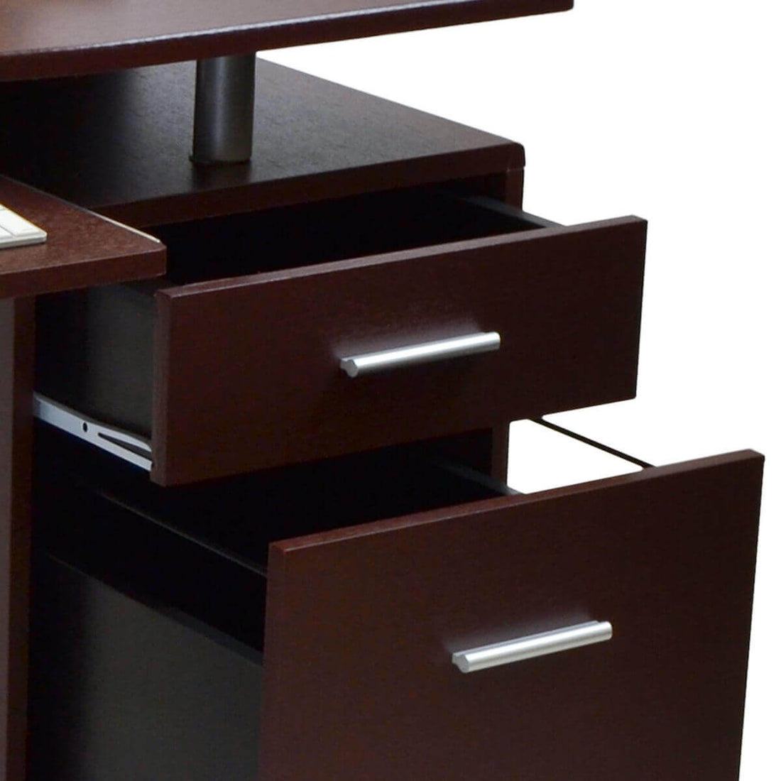 Techni Mobili Chocolate Stylish Computer Desk with Storage RTA325CH3