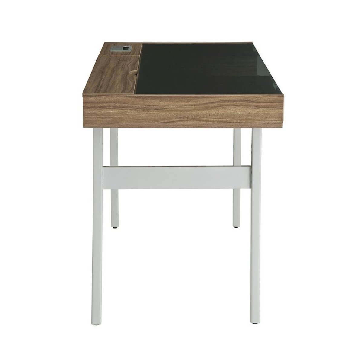 Techni Mobili Compact Computer Desk with Multiple Storage RTA-2335-WAL Side