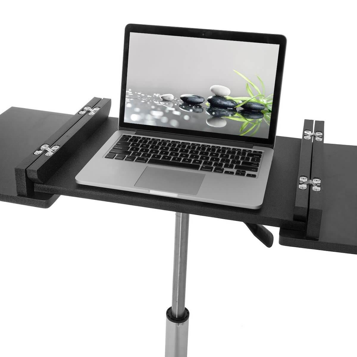 Techni Mobili Graphite Folding Table Laptop Cart RTA-B006-GPH06 Top