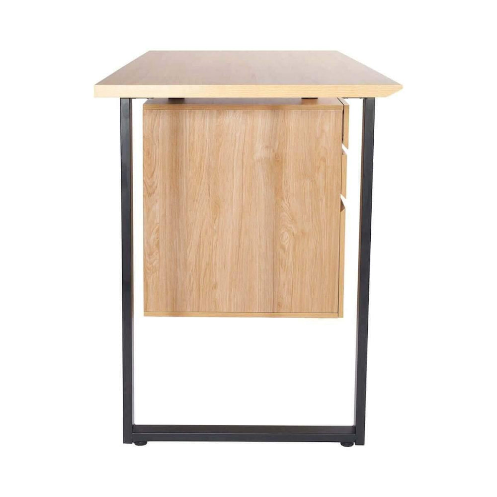 Techni Mobili Computer Desk with Storage and File Cabinet, Pine RTA-1305-PN