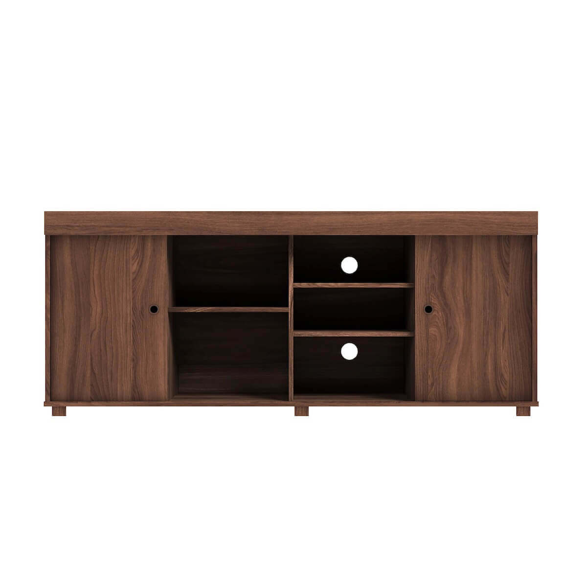 Techni Mobili Walnut TV Stand with Storage for TVs Up to 60" RTA-9500TV-WAL #color_walnut