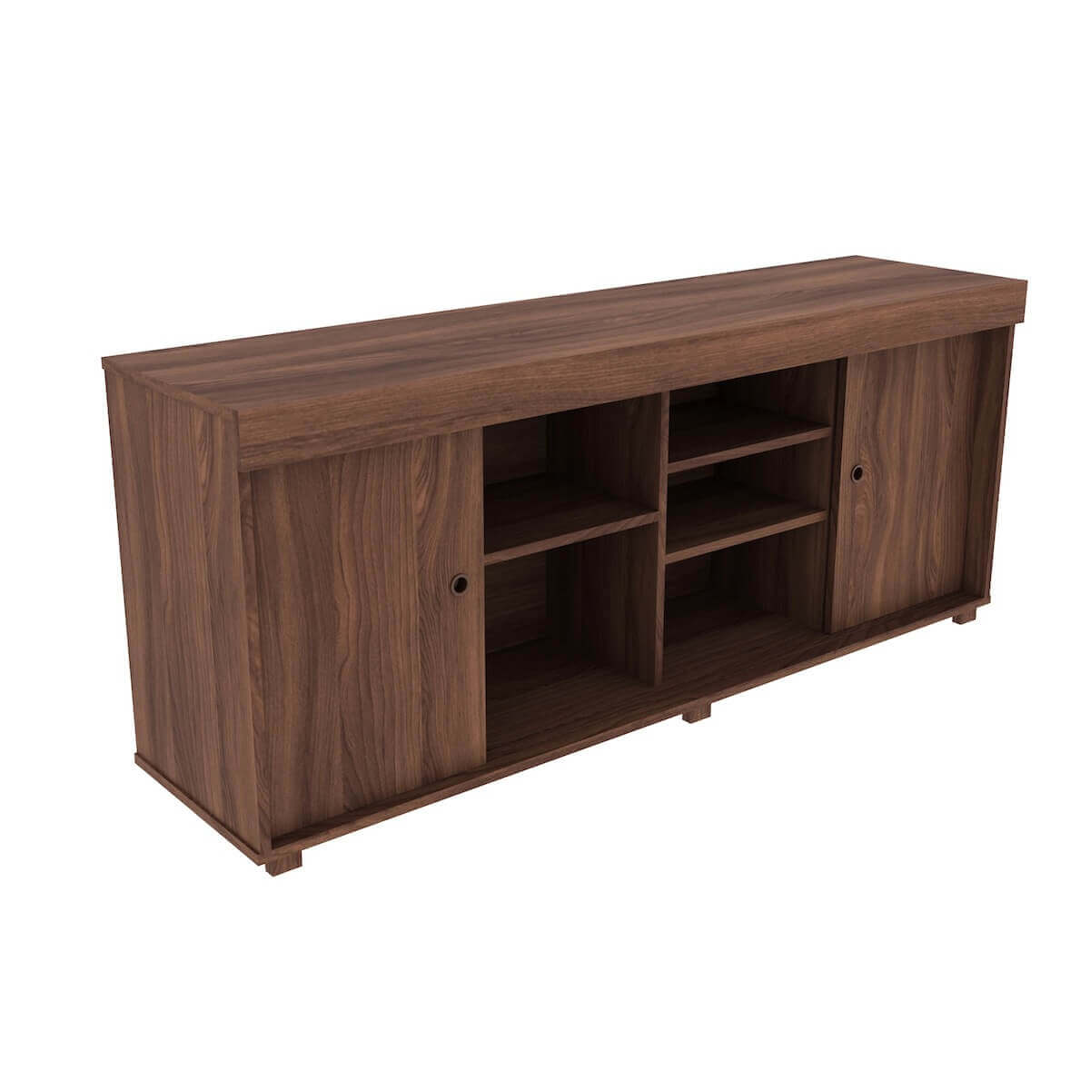 Techni Mobili Walnut TV Stand with Storage for TVs Up to 60" Side RTA-9500TV-WAL #color_walnut