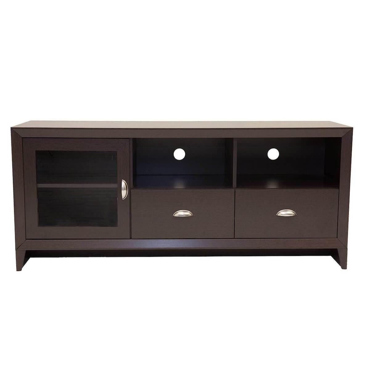 Techni Mobili Wenge Modern TV Stand with Storage for TVs Up To 60" RTA-8807-WN