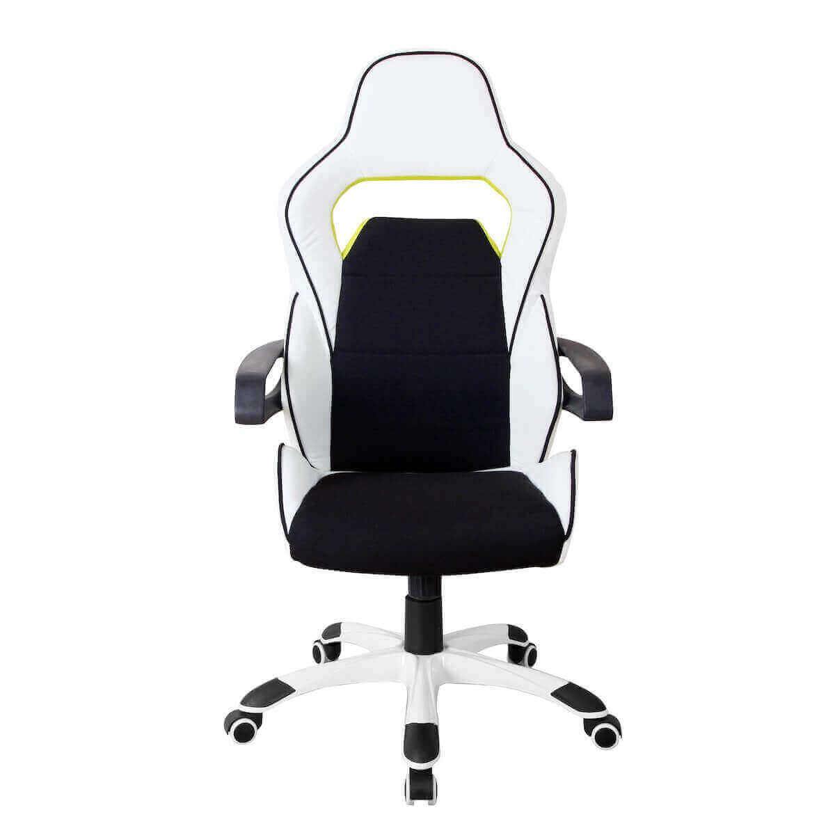 Techni Mobili White Ergonomic Essential Racing Style Home & Office Chair RTA-2021-WHT