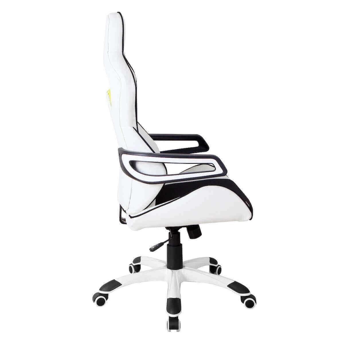 Techni Mobili White Ergonomic Essential Racing Style Home & Office Chair RTA-2021-WHT Side