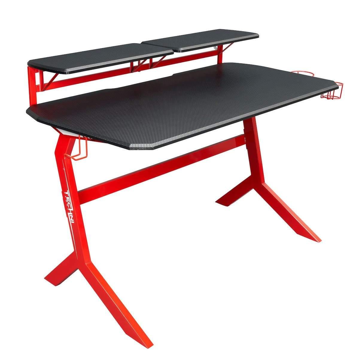 Techni Sport Red Stryker Gaming Desk RTA-TS201-RED #color_red