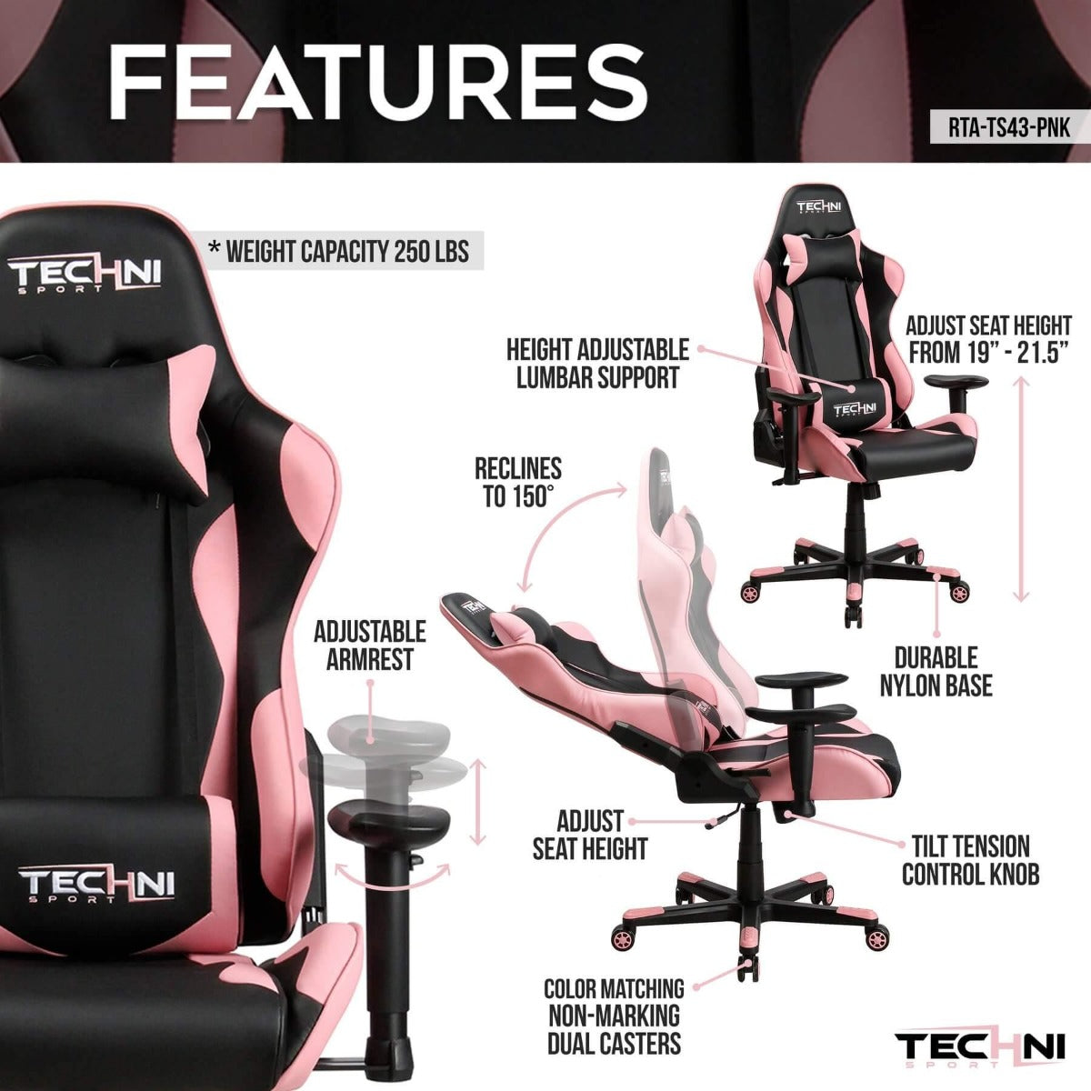 Techni discount chair pink