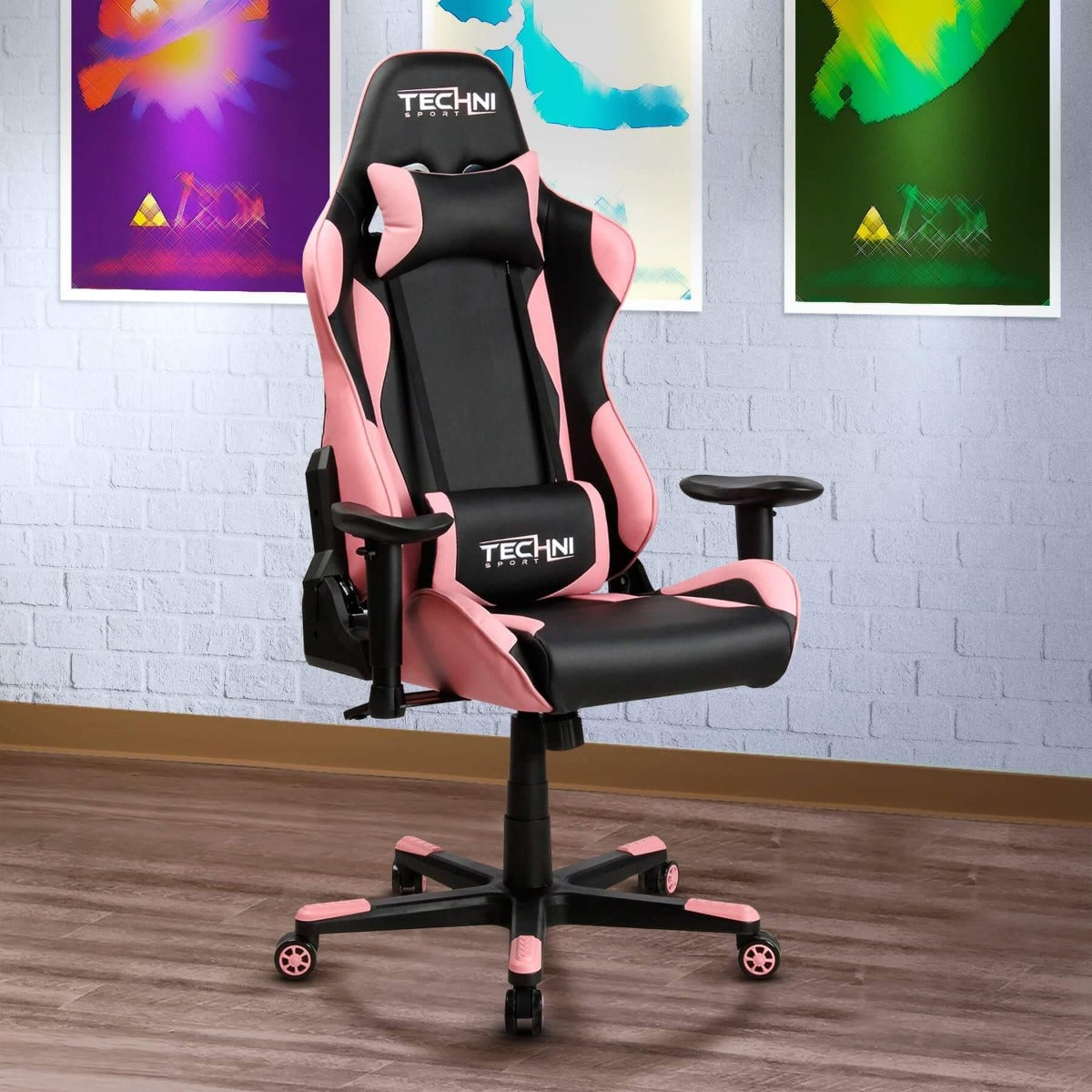 Techni Sport TS-4300 Pink Ergonomic High Back Racer Style PC Gaming Chair RTA-TS43-PNK