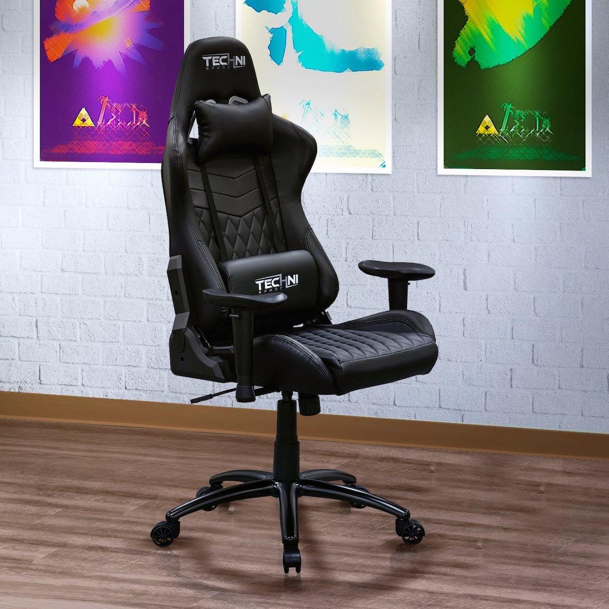 Techni Sport TS-5100 Black Ergonomic High Back Racer Style PC Gaming Chair RTA-TS51-BK in Office