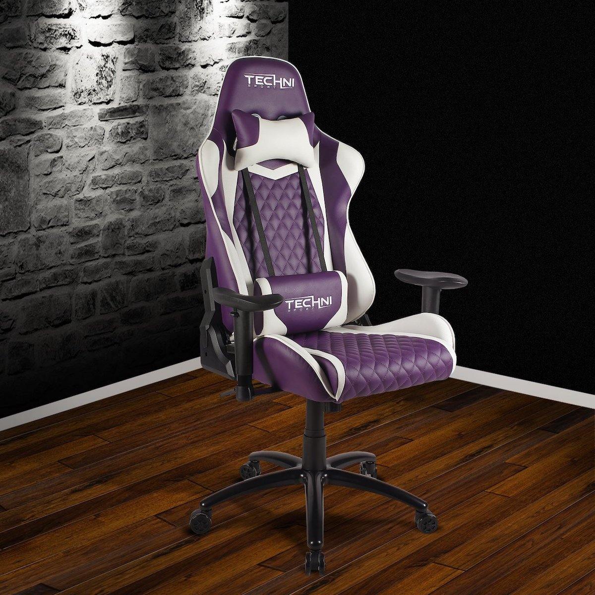 Techni Sport TS-52 Purple Ergonomic High Back Racer Style PC Gaming Chair RTA-TS52-PPL in Office