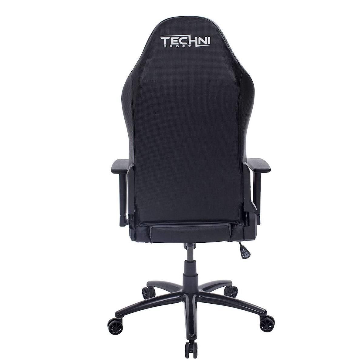 Techni Sport TS-61 Gray Ergonomic High Back Racer Style Video Gaming Chair RTA-TS61-GRY-BK Back #color_gray