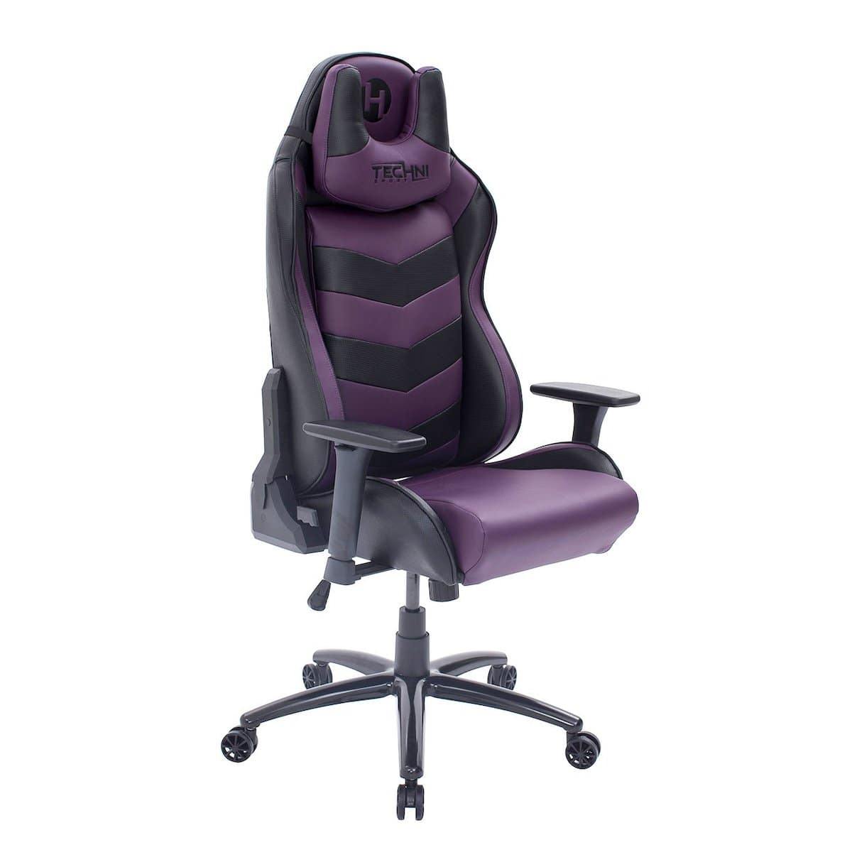 Techni Sport TS-61 Purple Ergonomic High Back Racer Style Video Gaming Chair RTA-TS61-PPL-BK #color_purple