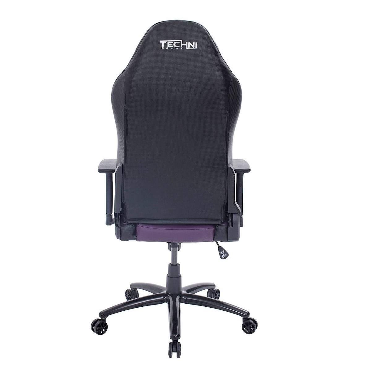 Techni Sport TS-61 Purple Ergonomic High Back Racer Style Video Gaming Chair RTA-TS61-PPL-BK Back #color_purple