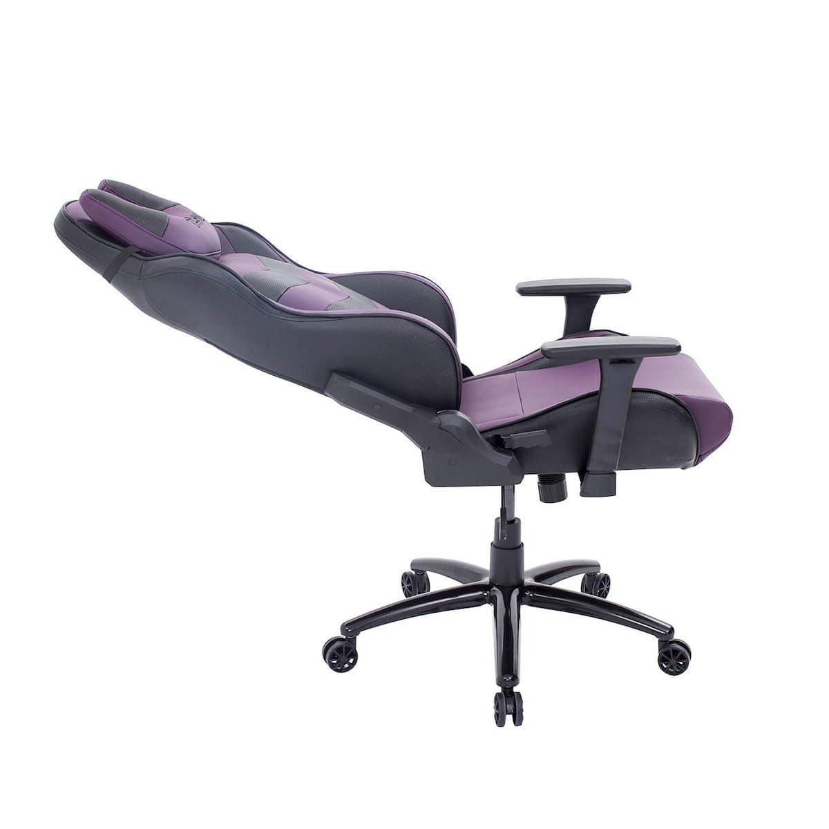 Techni Sport TS-61 Purple Ergonomic High Back Racer Style Video Gaming Chair RTA-TS61-PPL-BK Reclined #color_purple