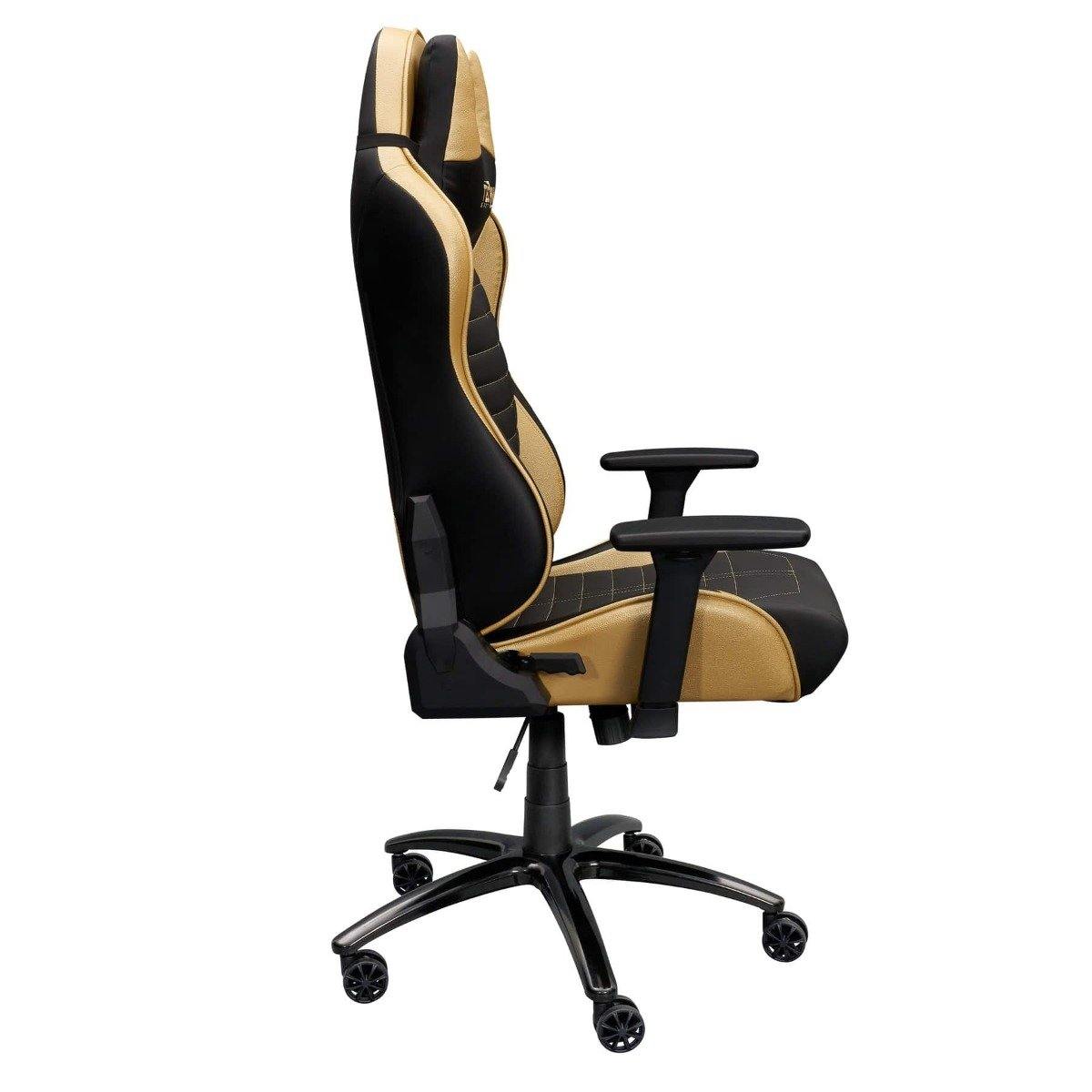 Techni Sport TS-62 Gold Ergonomic Racing Style Gaming Chair RTA-TS62C-GLD Side #color_gold