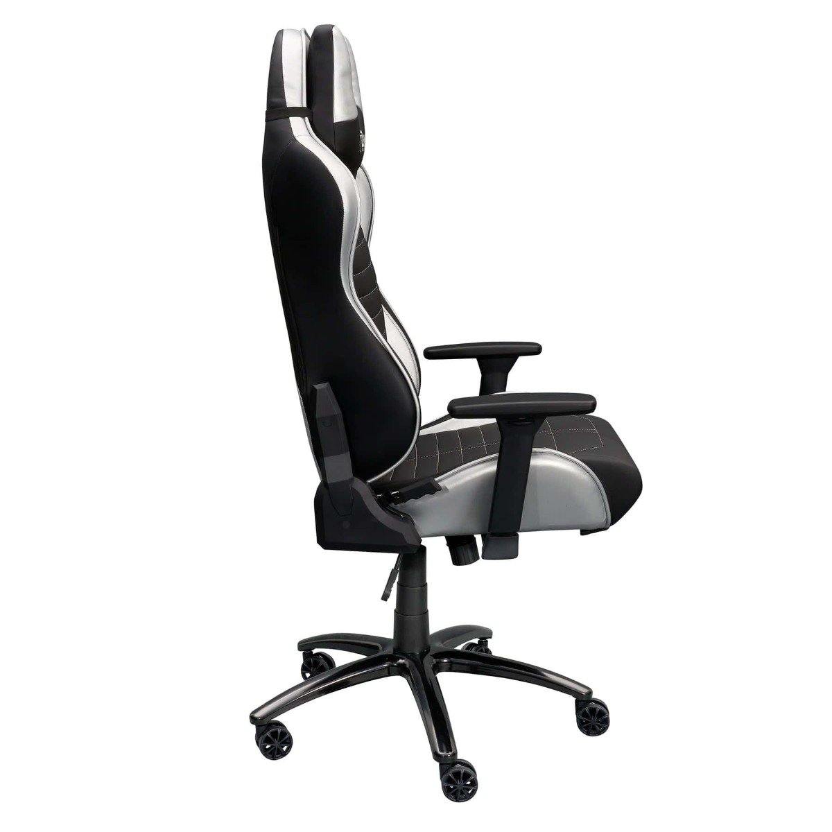 Techni Sport TS-62 Silver Ergonomic Racing Style Gaming Chair RTA-TS62C-SIL Side #color_silver