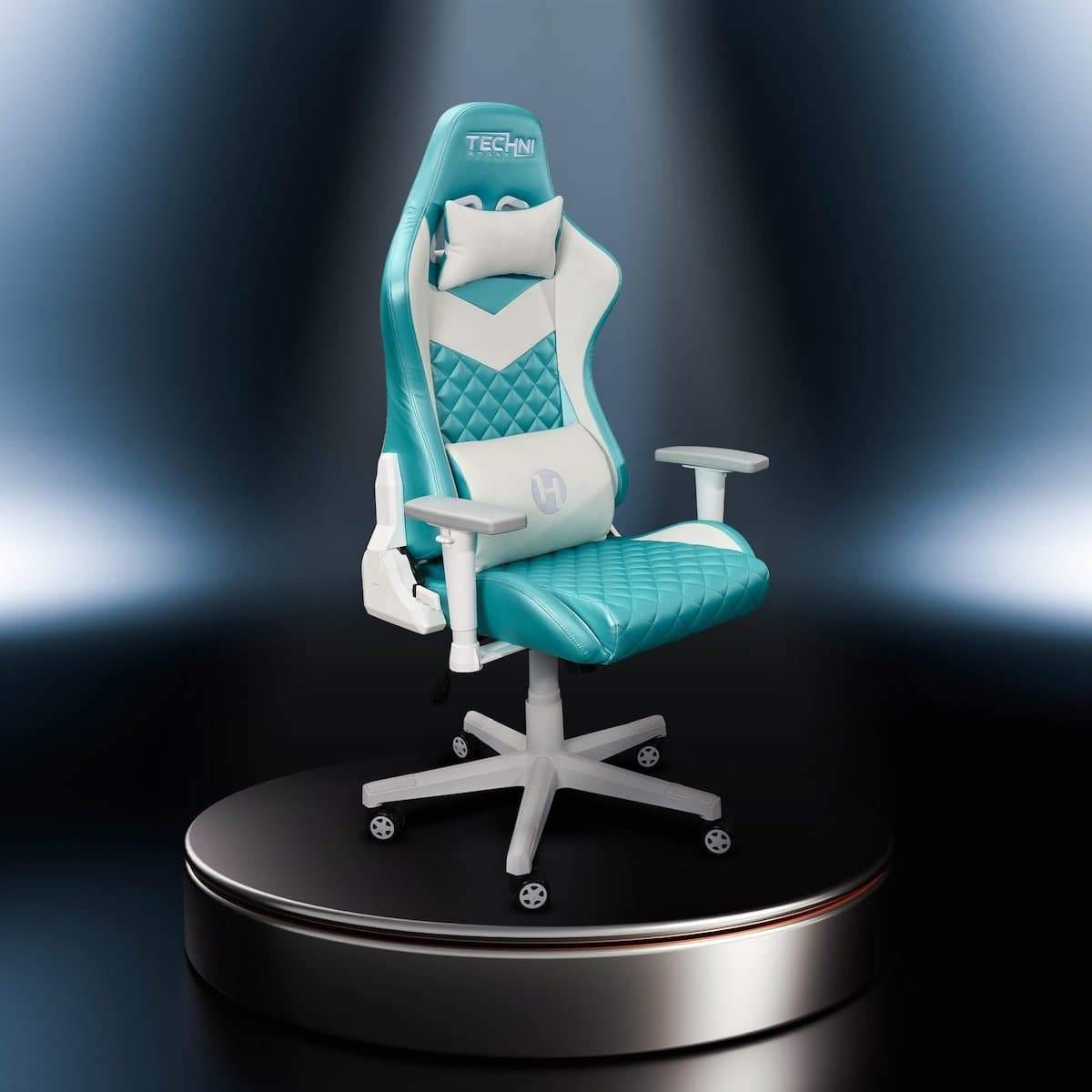 Techni Sport TS-63 High Back Ergonomic Gaming Chair, Aqua RTA-TS63C-AQ