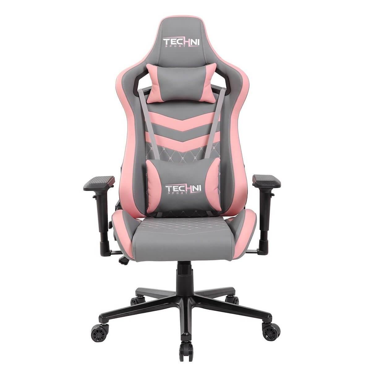 Techni Sport TS-83 Pink Ergonomic High Black Racer Style PC Gaming Chair RTA-TS83-GRY-PNK #color_pink