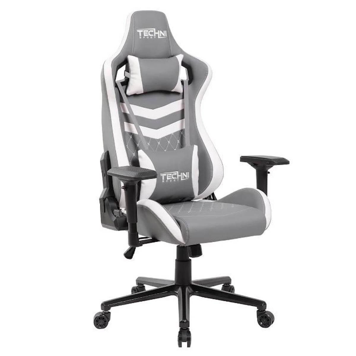 Techni Sport TS-83 White Ergonomic High Black Racer Style PC Gaming Chair RTA-TS83-GRY-WHT #color_white