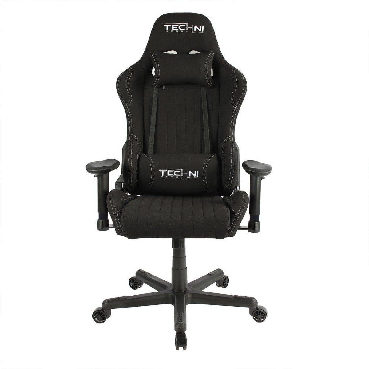 Techni Sport TS-F44 Black Fabric Ergonomic High Back Racer Style PC Gaming Chair RTA-TSF44-BK