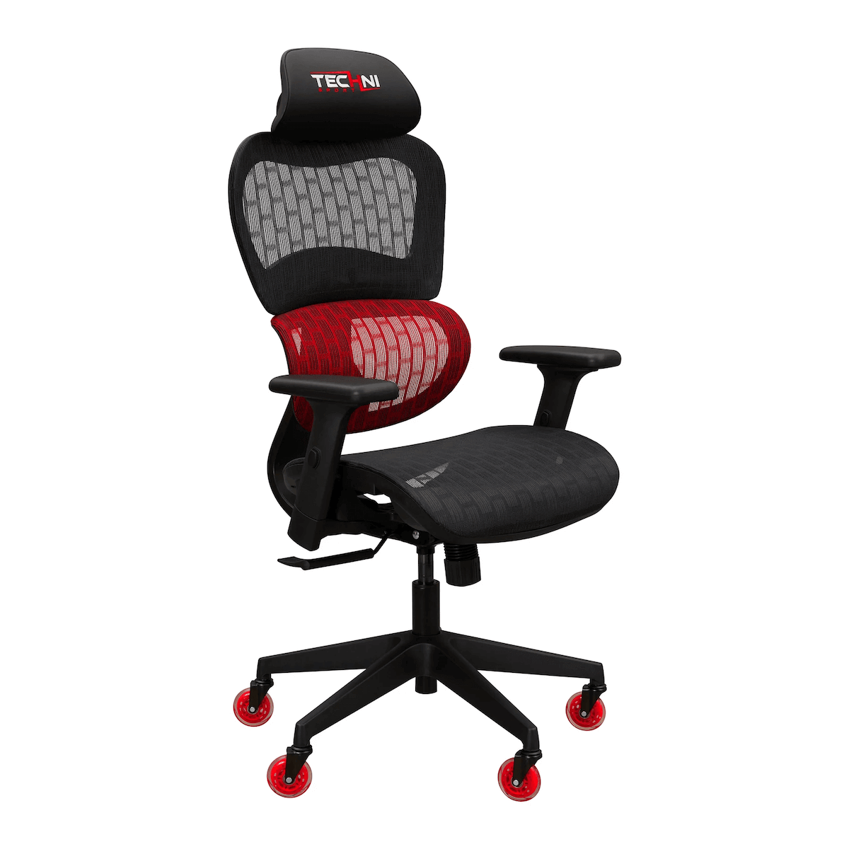 Techni Sport TS36C Airflex Cool Mesh Gaming Chair Angle RTA-TS36C-RED