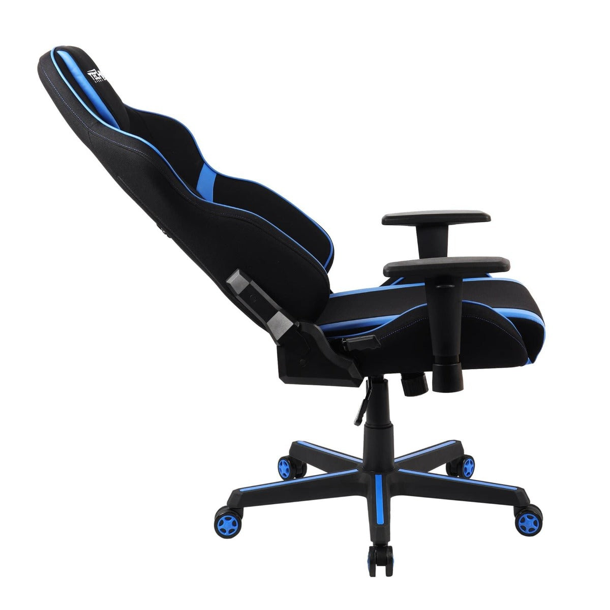 Techni Sport TSF-71 Blue Fabric and PU Office-PC Gaming Chair RTA-TSF71-BL Reclined #color_blue